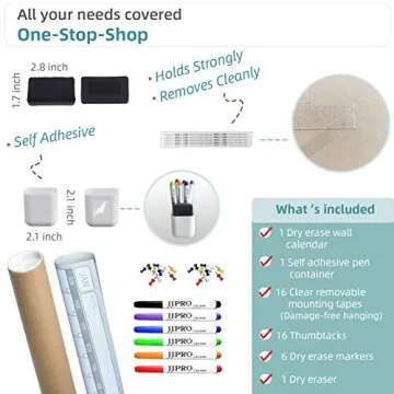 Large Dry Erase Wall Calendar for Effortless Planning