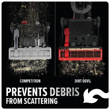 Dirt Devil Multi-Surface Rewind+ Upright Bagless Vacuum Cleaner for Carpet and Hard Floor, Powerful, Lightweight, Corded Vacuum Cleaners for Home Use