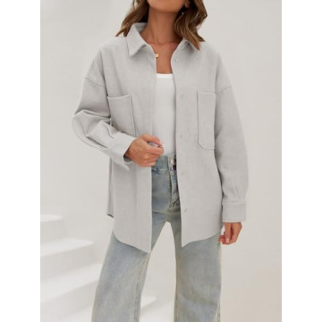 Shop MEROKEETY Women's Wool Shacket Jacket for Fall Style