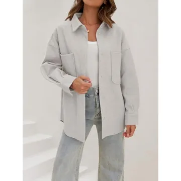 Shop MEROKEETY Women's Wool Shacket Jacket for Fall Style