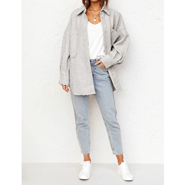 Shop MEROKEETY Women's Wool Shacket Jacket for Fall Style