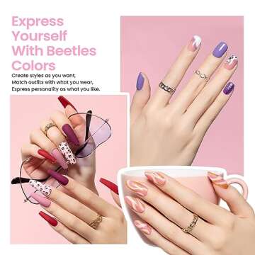 Beetles Gel Nail Polish Kit 53 Pcs Starter Set for DIY Manicure