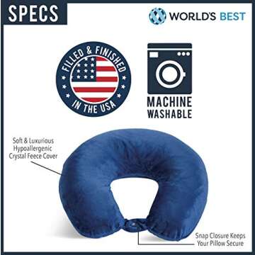 Wolf Essentials Soft Microfiber Neck Pillow for Travel