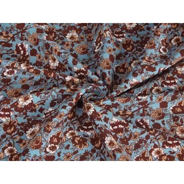 miduo Womens 2024 Summer Fashion Boho Dress V Neck Short Puff Sleeve Print Smocked High Waist Maxi Long Dresses XL