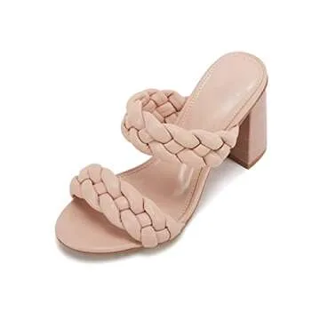 Stylish VETASTE Women's Braided Heeled Sandals for Summer