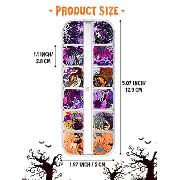 Halloween Nail Glitter Sequins for Fun Nail Art