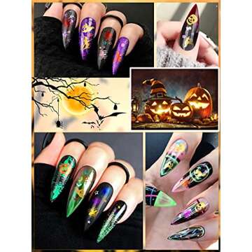 Halloween Nail Glitter Sequins for Fun Nail Art