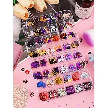 Halloween Nail Glitter Sequins for Fun Nail Art