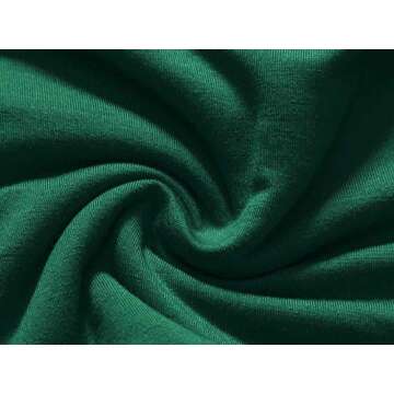 VETIOR Green Crop Top Cute Long Sleeve Criss Cross V Neck Shirts Tops for Women Trendy Going Out Medium Dark Green