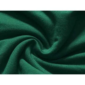 VETIOR Green Crop Top Cute Long Sleeve Criss Cross V Neck Shirts Tops for Women Trendy Going Out Medium Dark Green