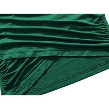 VETIOR Green Crop Top Cute Long Sleeve Criss Cross V Neck Shirts Tops for Women Trendy Going Out Medium Dark Green