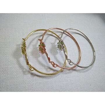 MANZHEN Beach Jewelry Palm Tree Bangle Bracelet Summer Style Hook Bangle (silver)