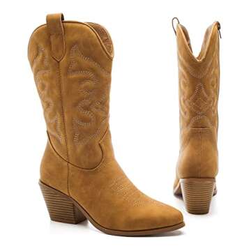 YETIER Western Cowboy Boots for Women – Stylish Comfort
