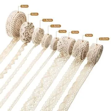 Tatuo 40 Yards Vintage Cotton Lace Trim For Crafts