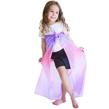 Sarah's Silks Enchanted Playsilk - 100% Silk Scarves for Kids and Toddlers, Sensory Toys, Bright Squ...