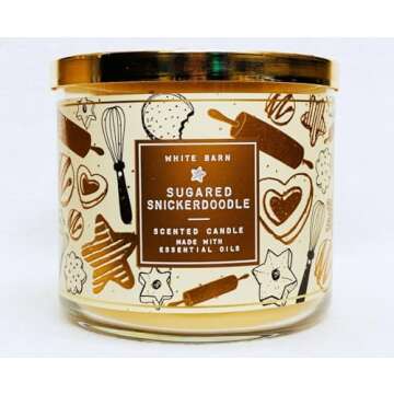 White Barn- Bath & Body Works - Sugared Snickerdoodle 3-Wick Candle w/Essential Oils - 14.5 oz