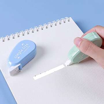 GINCEVHY 12 Pack Aesthetic Pastel Correction Tape, 0.2 x 197 inch, Instant Corrections, Easy to Use ...