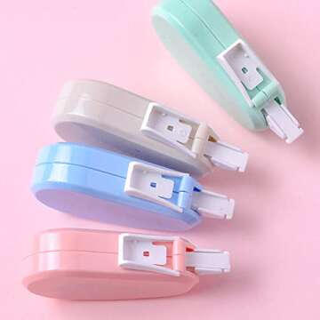 GINCEVHY 12 Pack Aesthetic Pastel Correction Tape, 0.2 x 197 inch, Instant Corrections, Easy to Use Applicator, White Smooth Pull Out Correction Tape for School, Office, Crafting