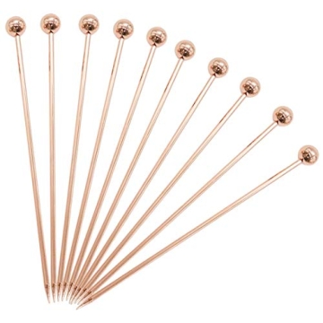 10pcs Stainless Steel Cocktail Sticks Set for Drinks