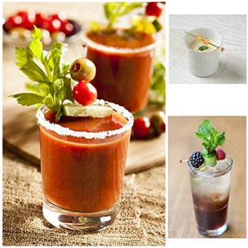 10pcs Stainless Steel Cocktail Sticks Set for Drinks