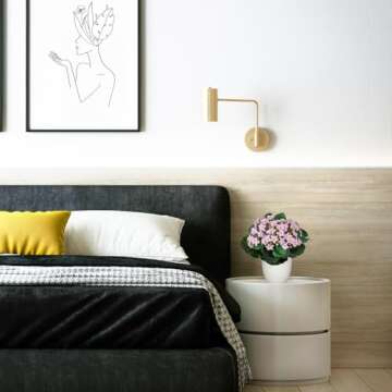 Kalanchoe Artificial Flowers Bush Pink Faux Silk Flowers Artificial Plants & Flowers in Vase Small Potted Plant Fake Flower with Pot Arrangement Home Decor Office Bathroom Shelf Desk Decoration