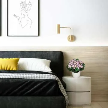 Kalanchoe Artificial Flowers Bush Pink Faux Silk Flowers Artificial Plants & Flowers in Vase Small Potted Plant Fake Flower with Pot Arrangement Home Decor Office Bathroom Shelf Desk Decoration