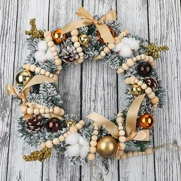 Geetery 18 Feet Boho Wood Beads Garland for Christmas Decor