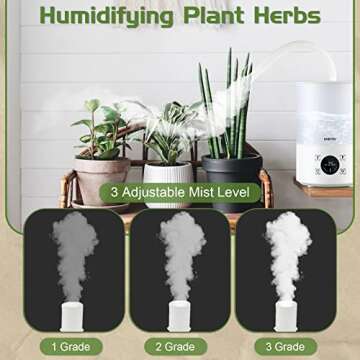 Smart Reptile Fogger Humidifiers with Humidity Control, Reptile Terrarium Humidifier Smart Touch, 3 Grades Adjustable Fogger with Hose for Reptile Amphibians Herps Snakes Plants