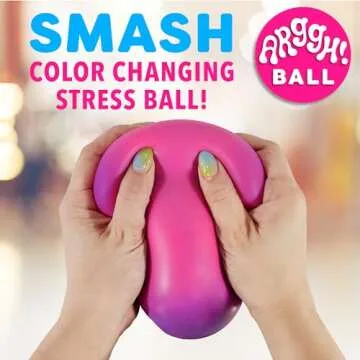 Power Your Fun Arggh Stress Ball for Adults and Kids - 3.75 Inch Large Tension Relief Ball Fidget To...
