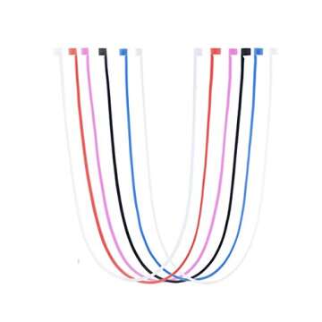 MOTANAR AirPods Straps, Soft Silicone Sport Earphones Anti-Lost Strap, Colorful Wire Cable Connector...