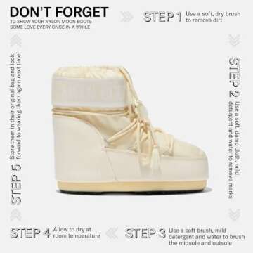 Moon Boot, Icon Low Insulated Slip On Snow Boots, 39/41, Cream