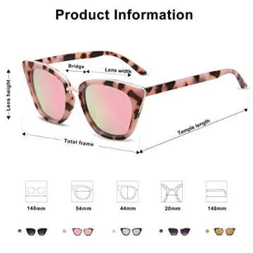 SOJOS Cat Eye Designer Sunglasses with UV400 Protection