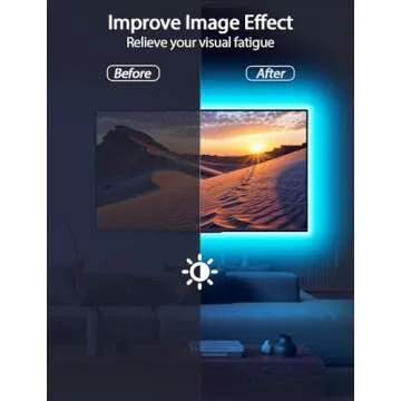 MATICOD LED Lights for TV Led Backlight, 13.1ft RGB Led Strip Lights for TV Lights Behind, TV LED Lights for 45-60in TV with Bluetooth Smart App Remote Control Music Sync, USB Powered RGB 5050