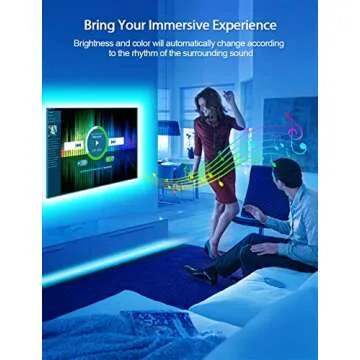 MATICOD LED Lights for TV Led Backlight, 13.1ft RGB Led Strip Lights for TV Lights Behind, TV LED Lights for 45-60in TV with Bluetooth Smart App Remote Control Music Sync, USB Powered RGB 5050