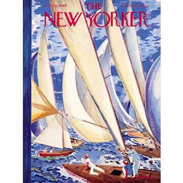 New York Puzzle Company - New Yorker Regatta - 1000 Piece Jigsaw Puzzle for Adults by Garrett Price
