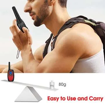 Walkie Talkies Long Range, Topsung M880 FRS Two Way Radio for Adults with Mic LCD Screen/Resistance ...