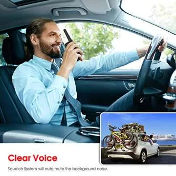 Walkie Talkies Long Range, Topsung M880 FRS Two Way Radio for Adults with Mic LCD Screen/Resistance Wakie-Talkies with Noise Cancelling for Men Women Outdoor Adventures Cruise Ship (Red 2 in 1)