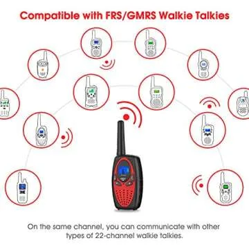 Walkie Talkies Long Range, Topsung M880 FRS Two Way Radio for Adults with Mic LCD Screen/Resistance Wakie-Talkies with Noise Cancelling for Men Women Outdoor Adventures Cruise Ship (Red 2 in 1)