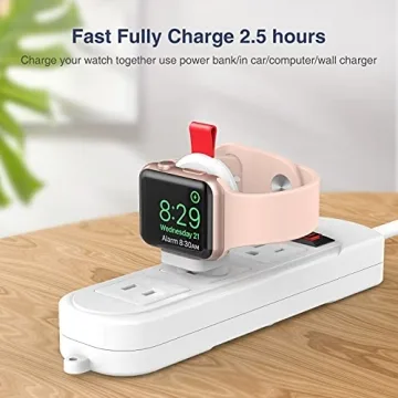Portable Magnetic Apple Watch Charger for Travel Convenience