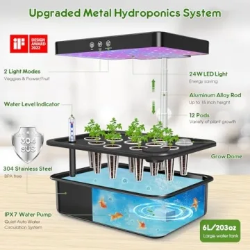 HidroPony Indoor Gardening System - 12 Pods Hydroponic Kit