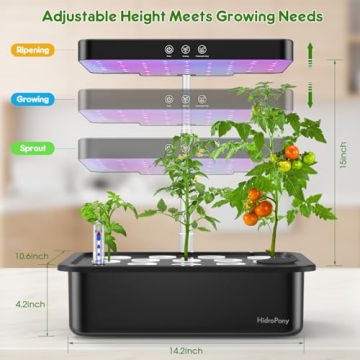 HidroPony Indoor Gardening System - 12 Pods Hydroponic Kit