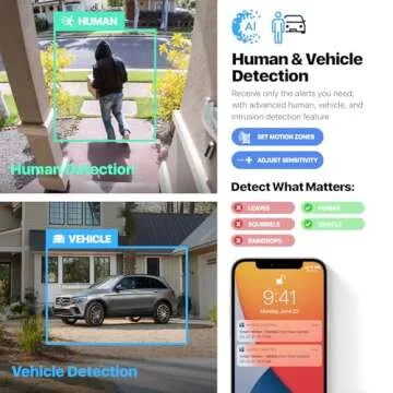 Amcrest 4K PoE Camera with AI Detection for Home Security