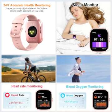 Stylish UAUE-T60 Smart Watch for Women with Health Tracking