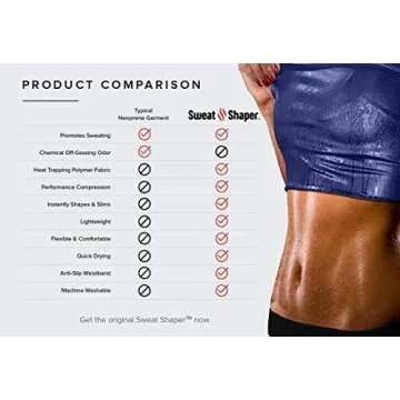 Sweat Shaper Women's Premium Workout Tank Top Slimming Polymer Sauna Vest (Small-Medium, Black)