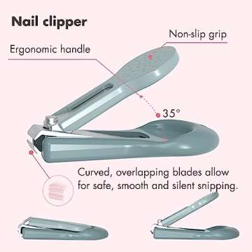 YIVEKO Baby Nail Kit, 4-in-1 Baby Nail Care Set with Cute Case, Baby Nail Clipper, Scissor, Nail Fil...