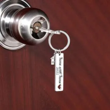 2PCS 2025 Home Sweet Home Key Chain Housewarming Presents, New Homeowner Keychain Closing Gift Ideas, Real Estate Gifts From Agent For Client Congratulations