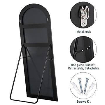 Elegant KIAYACI Arched Full Length Dressing Mirror