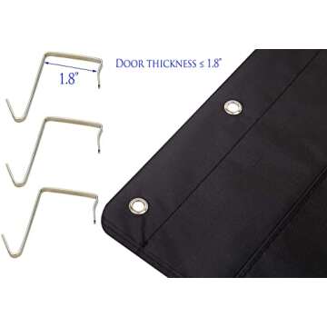 ZENXUS Hanging Organizer, 12x12 Paper Storage, Deep Pocket Vinyl Holder, for Cardstock, Scrapbook, Craft Paper, Cut Mat, 6 Door Hooks Included, 2-Pack