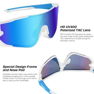Odoland Polarized Cycling Glasses UV400 Protection