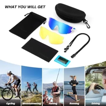Odoland Polarized Cycling Glasses UV400 Protection